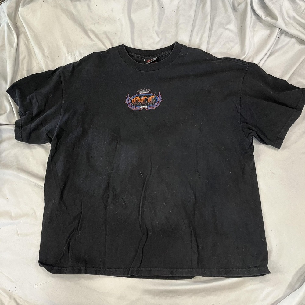 Orange County Choppers Shirt Mens 2XL Black New York Flames Motorcycle Tee